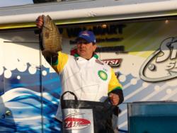 Local pro Preston Havens bagged a 5-pound, 8-ounce smallmouth on his way to a second place finish.