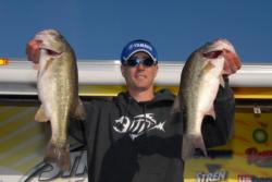 Pro Adam Postelle of Rocky Face, Ga., posted one of the biggest limits of day two with five bass weighing 19 pounds, 9 ounces. His two-day total now has him at 33 pounds, 6 ounces for fourth place