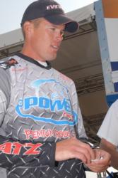 Pro Keith Combs of Del Rio, Texas, is in fourth with a three-day total of 41 pounds, 3 ounces.