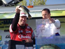 Drop shotting over offshore rocks in the south end of Clear Lake produced the winning weight for Scott Sweet.