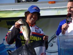 Thomas Wang fished a specialized finesse worm wacky style and locked up a fifth place finish.