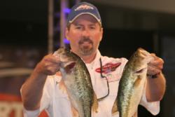 Jerry Shawver is in first place in the co-angler division after day one of the TBF National Championship. 