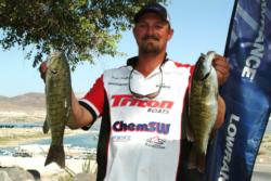 Pro Sean Stafford of Fairfield, Calif., netted a two-day total of 20 pounds, 12 ounces to grab fourth place overall at Lake Mead.
