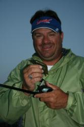 Day one pro leader David Curtis hopes to regain a top-10 spot by working tubes and other baits around docks. 