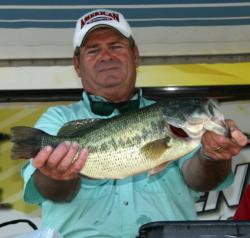 Timpson, Texas pro Stan Burgay finished in 20th place, but his 5-pound, 12-ounce largemouth was the biggest of day three.