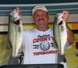 George Coffman, who leads the co-angler division, serves as Superintendent of Schools for Marlow, Ok.