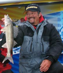 Walleye pro Ted Takasaki of East Gull Lake, Minn., placed second at Lake Sharpe with 20 walleyes over four days weighing 33 pounds, 5 ounces and worth $17,674.