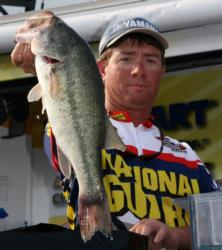 After riding his spinnerbait bite for three days, Robert Robinson switched to a swimming jig once his primary pattern fizzled.