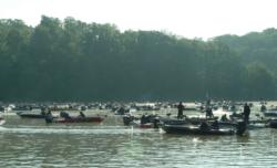 Day two of the Wal-Mart Open on Beaver Lake commenced at 8:04 a.m.