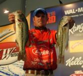 Stetson Blaylock is second in the Co-angler Division after catching 16-14.