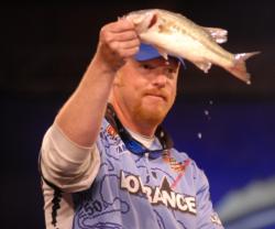 Kyle Mabrey of McCalla, Ala., moved up to his best position of the week - third - with five bass weighing 8 pounds, 13 ounces.