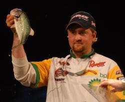 Matt Arey of Shelby, N.C., finished fifth with a two-day total of 16 pounds, 2 ounces worth $30,000.