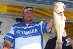 Pro William Davis of nearby Russellville, Ala., moved up to the fourth place spot today with day two's biggest limit - 18 pounds, 4 ounces - for a two-day total of 33 pounds even.