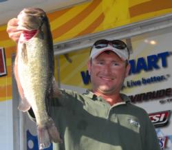 Pro Curt McGuire of Lawrenceburg, Tenn., is in third place with a two-day total of 35 pounds, 1 ounce.