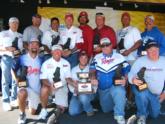 Team Arkansas took the top tournament cash prize thanks to their win in the race among the states. These anglers together caught 156 pounds, 12 ounces over three days.