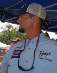 For the third day in a row, Ryan Rigsby of Hixson, Tenn., has ended the day in second place.