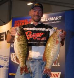 Lake Erie ace Bryan Coates of Amherst, Ohio, brought in 21 pounds, 9 ounces from the big lake to start the event in second place on day one.