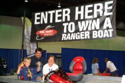 Pictured with her family, including Mike and 7-year-old son Nathan, Michelle Smith of Waterford, Mich., was the winner of the Ranger boat given away on the final day of the Chevy Open