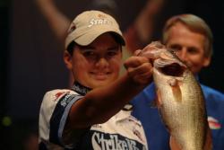 Jonny Schultz of Maumelle, Ark., landed the biggest stringer of the day at 8 pounds, 7 ounces. Schultz, who represents the 11-14 age group, ultimately qualified to fish in the finals of the TBF Junior World Championship on Saturday.
