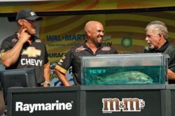 Third place anglers Manny Perez and Paul Jueckstock spent their entire day cranking the Nassau Inlet jetties.