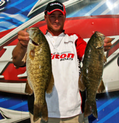 Boat problems kept local pro David Kromm from making the run he wanted to make, but he caught enough for second place.