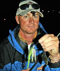 Top pro David Kromm will use a spinnerbait to test the early bite.