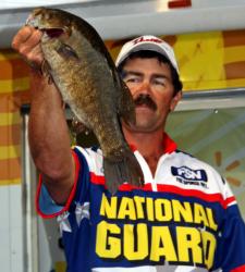 Finishing third, Neil Russell got off to a good start by bagging a smallmouth in the 4-pound range early.