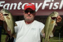 Co-angler Stephen Francis of Brookeland, Texas, finished the day in second place.