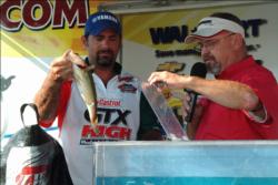 Co-angler Chris Weaver of Lawton, Okla., turned in a solid top-four finish with a total catch of 23 pounds, 2 ounces. 