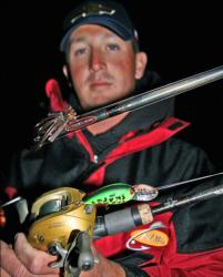 Top pro Bryan Schmitt will throw a crankbait early and move to a jig later in the day during the outgoing tide.