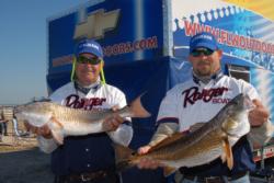 Rounding out the top five redfish teams who will be fishing the final day of the Redfish Series Championship on Saturday is Shawn Walker and Fred Walker of Florida with a two-day total of 32 pounds, 9 ounces.