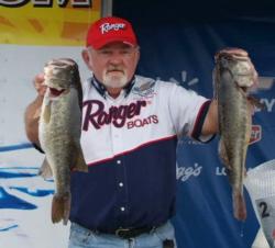 Pro Dicky Newberry finished the opening round in fourth place with 56 pounds, 11 ounces.