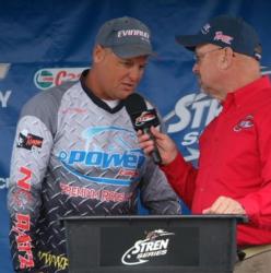 Pro Jerry Green finished the opening round in fifth place with 55 pounds, 1 ounce.