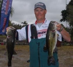 Day-one leader, Scott Lunsford of Calhoun, Ga., holds onto the second place position with a three-day total of 56 pounds, 1 ounce.
