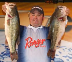 Jason Ober of Johnstown, Pa., leads the Co-angler Division with 25 pounds, 9 ounces.