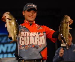 Red hot Justin Lucas of Folsom, Calif., narrowly missed winning his first FLW Tour event with a runner-up catch of 16 pounds, 4 ounces.