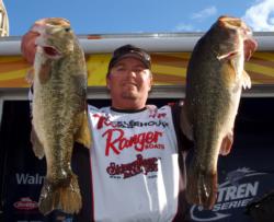 Pro Randy McAbee Jr. is in second at Clear Lake.