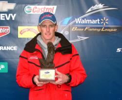 Dustin Robison of Anacoco, La., earned $1,347 as the co-angler winner of the March 14 BFL Cowboy Division event.