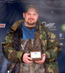 Nick Day of East Bernstadt, Ky., earned $2,236 as the co-angler winner of the March 14 BFL Mountain Division event.