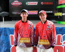 Third place at Sam Rayburn went to the Lamar University team of Matt Morrison of Silsbee, Texas, and Danny Iles of Hemphill, Texas, for weighing six bass, 17-9, $4,000 in scholarship money.