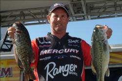 Vetera  pro Mike Folkestad of Orange, Calif., grabbed second place overall with a two-day catch of 32 pounds, 9 ounces.