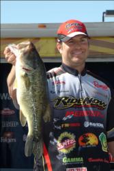 Ron Johnson of Chandler, Ariz., walked away with the day's big bass award in the Pro Division after netting a 4-pouind, 14-ounce bass.