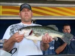 One of the few bed fish caught during the tournament, Steve Adams