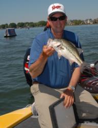 David Hudson is still missing his favorite spinning rod, but it has not kept him from catching fish. The defending co-angler champion of the National Guard Open on Lake Norman is hoping for a repeat win when so he can buy another rod - and he is well on his way with a day-one lead of 12 pounds.