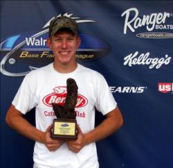 Keeton Blaylock of Benton, Ark., earned $2,064 as the co-angler winner of the April 25 BFL Arkie Division event.