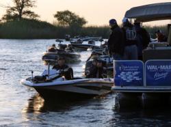 A cool, sunny morning greeted anglers as they made their way through the boat check line.
