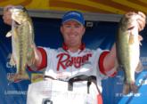 Pro Scott Canterbury of Springville, Ala., moved into the top five today with a 14-pound, 3-ounce catch, putting him in fifth with a two-day total of 27 pounds, 5 ounce.
