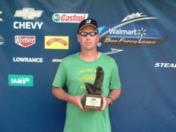 Jerry Hawthorne of Troy, Ohio, earned $2,100 as the co-angler winner of the June 20 BFL Buckeye Division event.