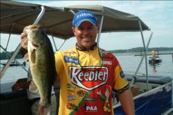 Dave Lefebre of Union CIty, Penn. is in fifth place in the pro division with 18 pounds, 9 ounces.