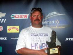 Richard Bradford of Hoffman, N.C., earned $2,214 as the co-angler of the June 27 BFL North Carolina Division event.